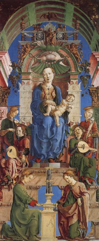 The Virgin and Child Enthroned with Angels Making Music, Cosimo Tura